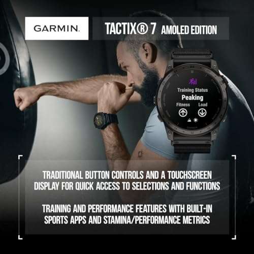 Wearable4U Garmin tactix 7 Pro Ballistic GPS Tactical Smartwatch Bundle (tactix 7 Pro Ballistic, +Black Earbuds) 4