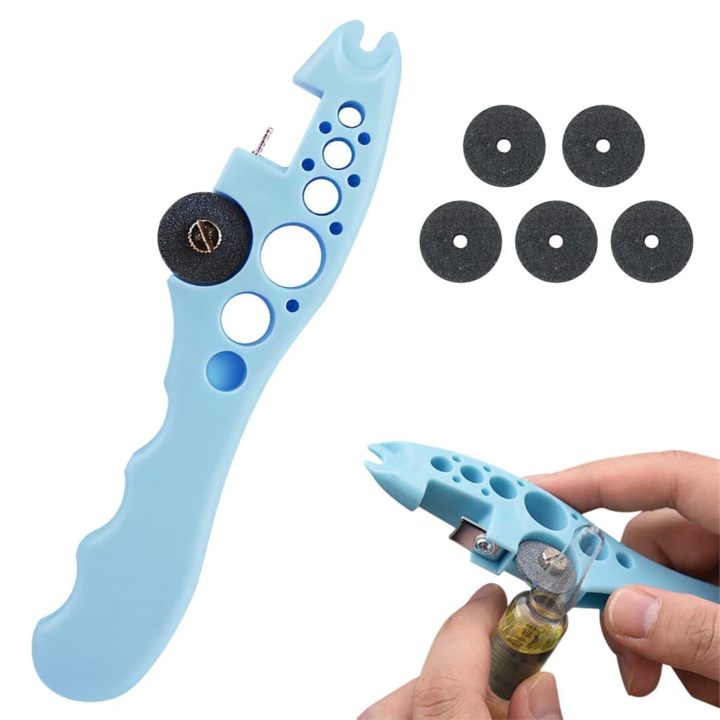 BITTZOOT Ampule Cutter with 5 Replaceable Grinding Wheels, Ampoule Cutter for Doctors, Glass Bottle Cutter, Ampule Breaker, Suitable for Home Daily or Medical Use, Cut The Ampoule (Multicolor) 1