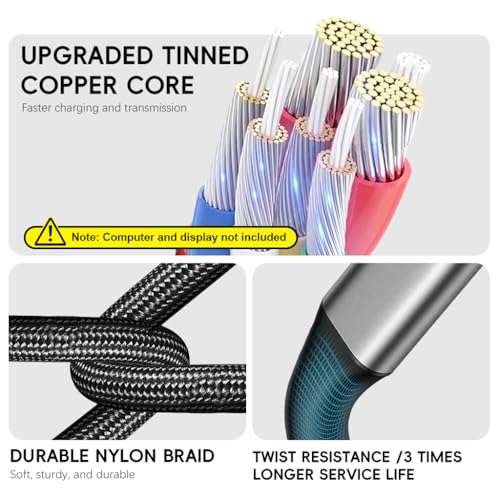 Verilux® USB C Extension Cable 5M/16.4Ft, PD 20W Type C Male to Female Support Fast Charging, Type C Cable Fast Charging Compatible for iPhone 17/17 Pro/17 Pro Max/16/15, MacBook, iPad 5