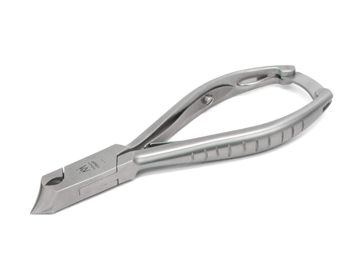 p124 - Pedicure Toenail Front Cutters FINOX Surgical Stainless Steel Toe Nail Nippers German Podiatry Nails Clippers Tool in Leather GERmanikure Solingen 4