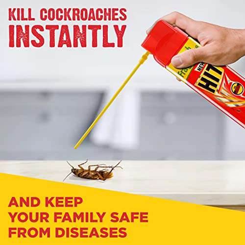 HIT Crawling Insect Killer Cockroach Killer Spray | Instant Kill | Deep-Reach Nozzle | Fresh Fragrance, 700ml 2