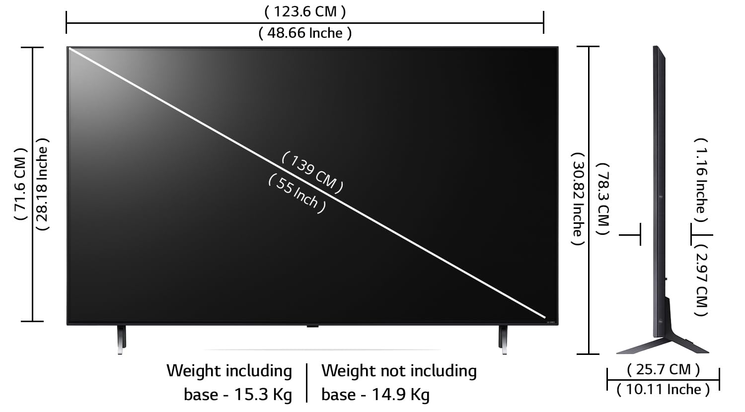 LG 139 cm (55 inches) 4K Ultra HD Smart QNED TV 55QNED80SRA (Ashed Blue) 5