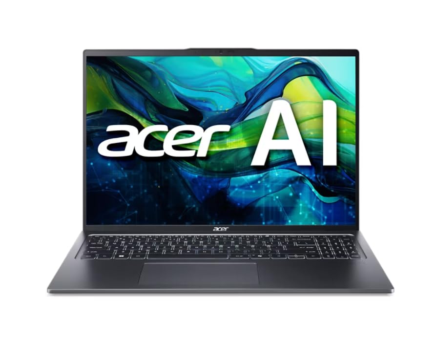 acer Swift Go Laptop, 2024, 16" 1920 x 1200 Touch, Intel-16 Core Ultra 9 185H, 32GB LPDDR5, 1TB SSD, Windows 10 Pro, Backlit KB, Wi-Fi 6E, Bluetooth 5.1, Thunderbolt 4, 1440P Camera, Steel Gray 1