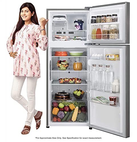 LG 308 L 2 Star Frost Free Inverter, Wi-Fi Double Door Refrigerator (GL-C322KPZY, Shiny Steel) 4