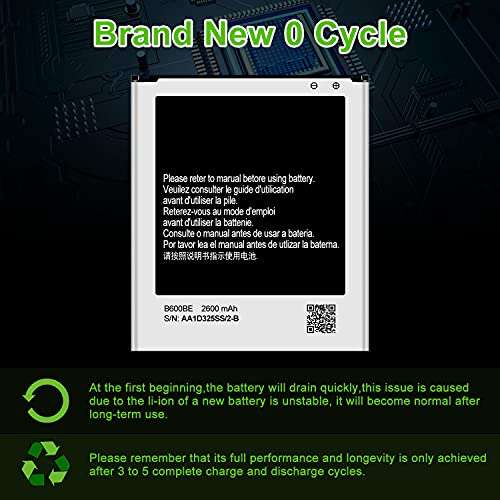 WUHAO for Straight Talk Samsung S4 SM-S975L T-Mobile M919 SGH-M919 Replacement Battery for B600BE B600BU B600BC Battery 3.8v 6