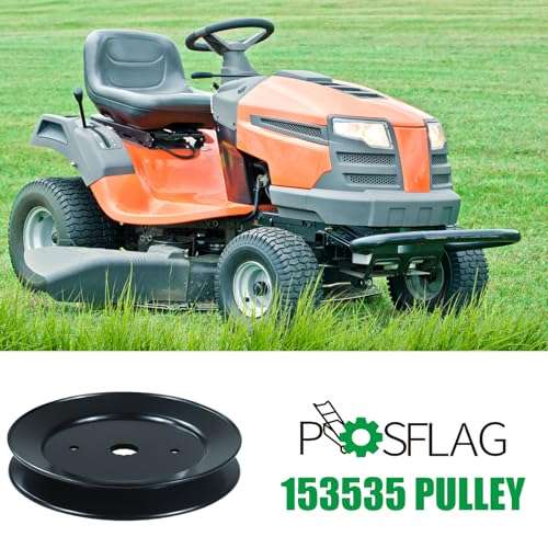 POSFLAG 153535 Pulley Mandrel Craftsman Replaces 129861, 153535, 173436, 177865, 532129861, 532153535, 532173436, 532177865, 539112171, 583681201, 21546127 for Husqvarna YTH18542, RZ5424 Tractors 2