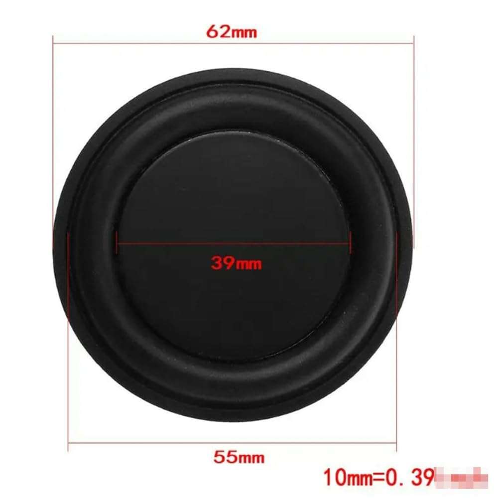 for 62mm Passive Radiator Subwoofer Speaker Membrane Bass Rubber Woofers 3