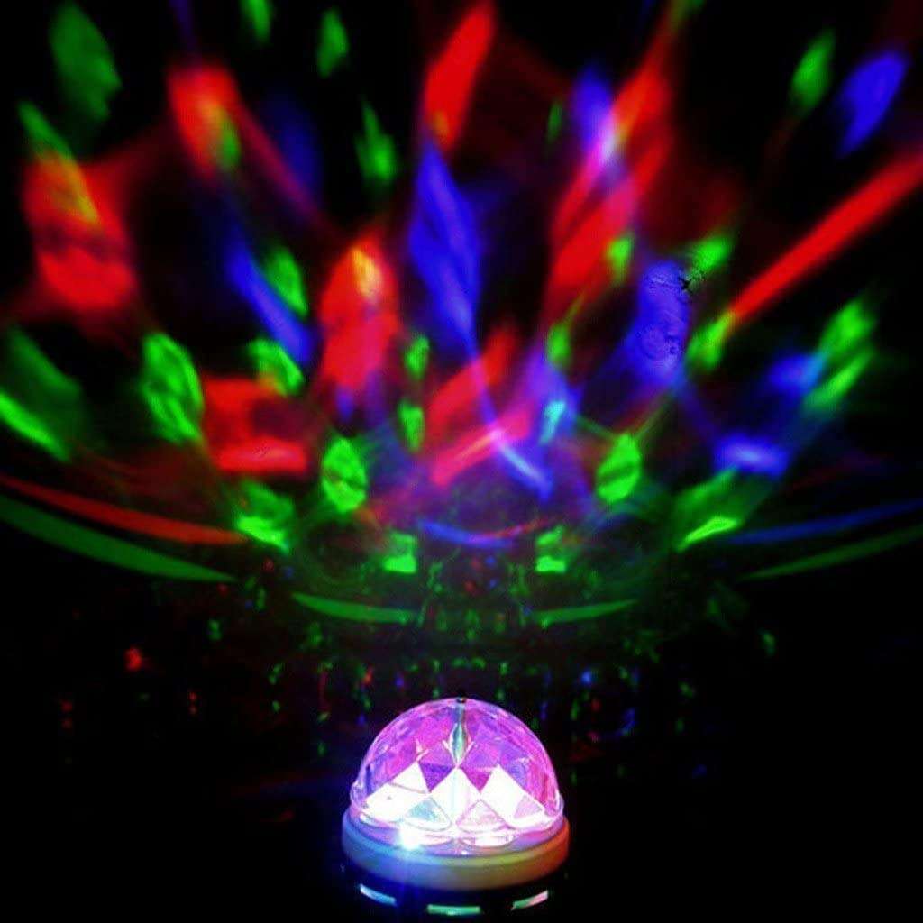 Tapuji E22 Full Color Rotating Lamp LED Strobe Bulb Multi Crystal Stage Light for Disco Birthday Party Club Bar 4
