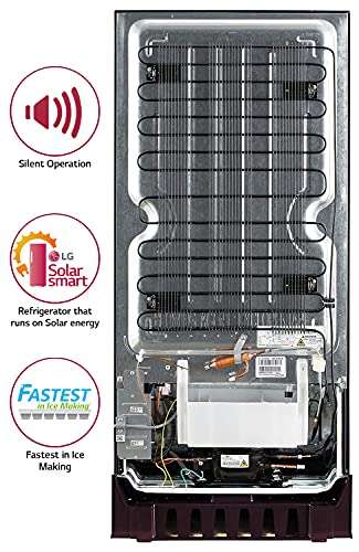 LG 188 L 3 Star Inverter Direct-Cool Single Door Refrigerator (GL-D191KPDX, Purple Dazzle, Base Stand with Drawer) 5