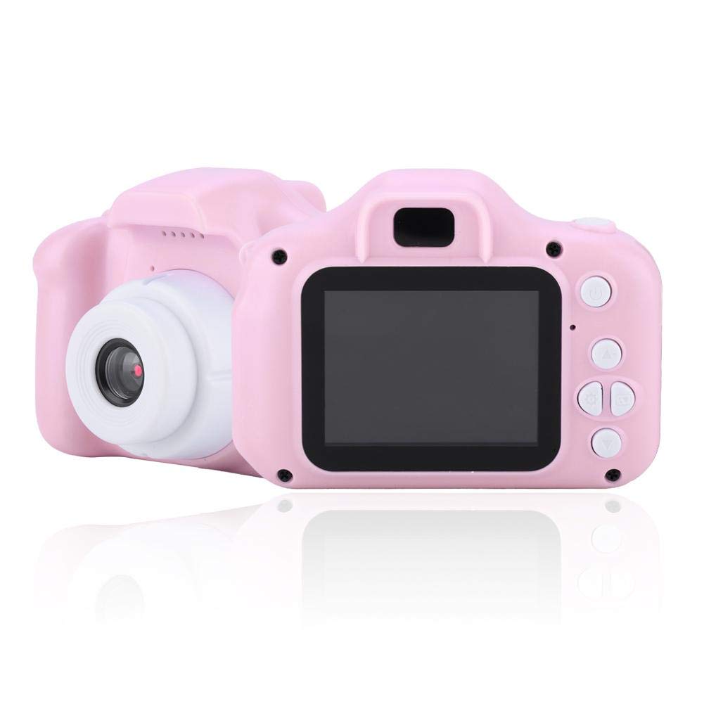 sjlerst Rechargeable Toy Camera Kid Camcorder, Kid Action Camera Toddler Video Recorder 1080P Kid Camera, for Girls Birthday for Birthday Christmas New Year Gift(Pink)