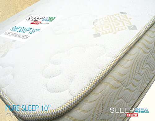 SLEEPSPA by COIRFIT Pure Sleep Premium Orthopaedic 10' Inch Double Size Pocket Spring Mattress | Zero Partner Disturbance Mattresses, Medium Firm with 7 Year Warranty (72 x 48 x 10, Beige) 4