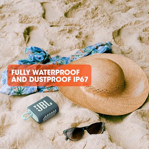 JBL Go 3 - Portable Mini Bluetooth Speaker, big audio and punchy bass, IP67 waterproof and dustproof, 5 hours of playtime, speaker for home, outdoor and travel (Red) 6