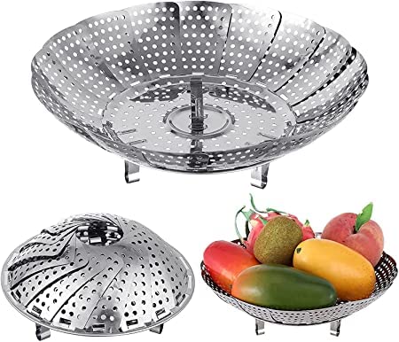 Viraj Corporation Hook Steamer Basket,Vegetable Steamer Basket,Steamer Basket Stainless Steel 1