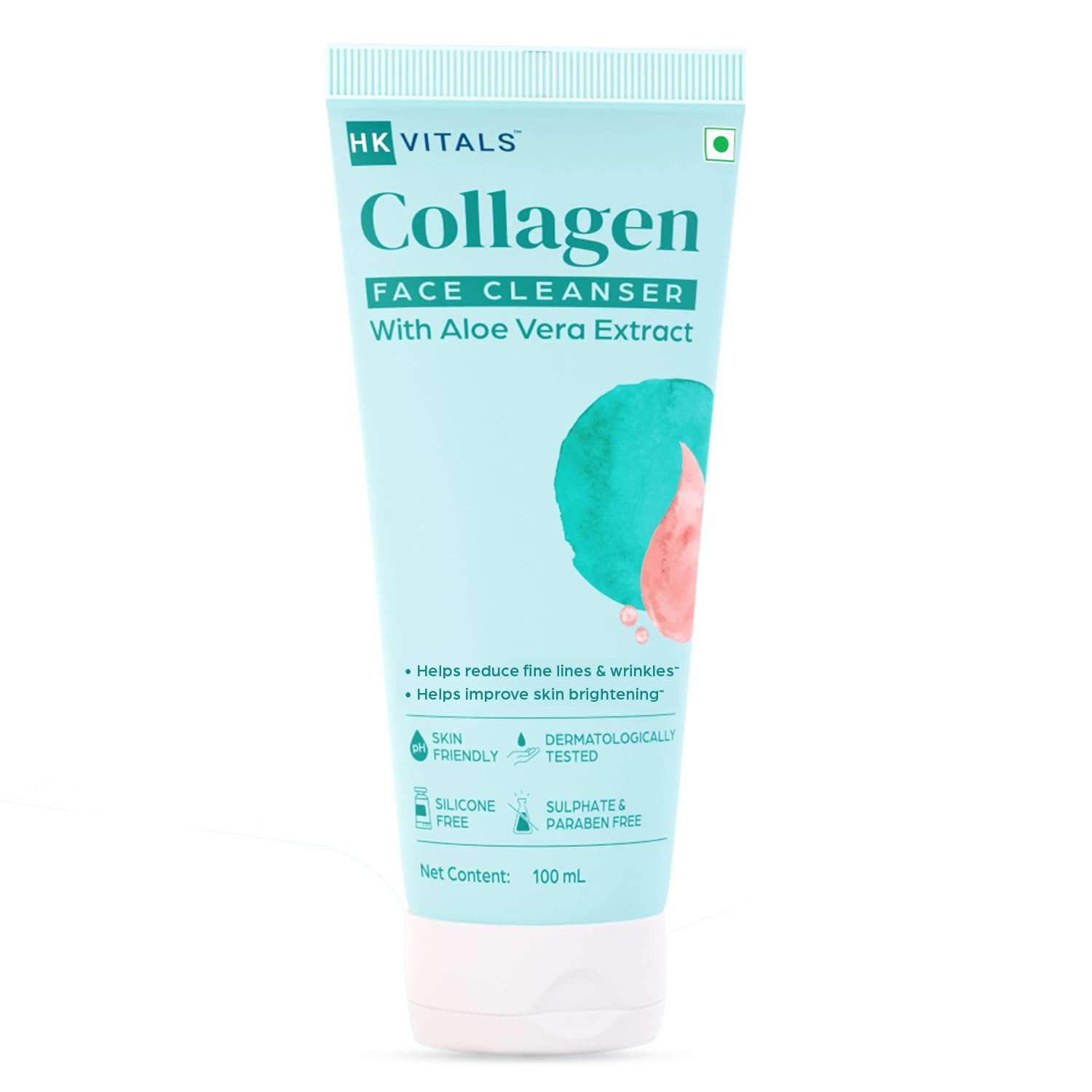 HK VITALS by HealthKart Collagen Face Cleanser with Aloe Vera Extract, Reduces Fine Lines, Wrinkles, & Skin Dullness, All Skin Types, 100 ml 1