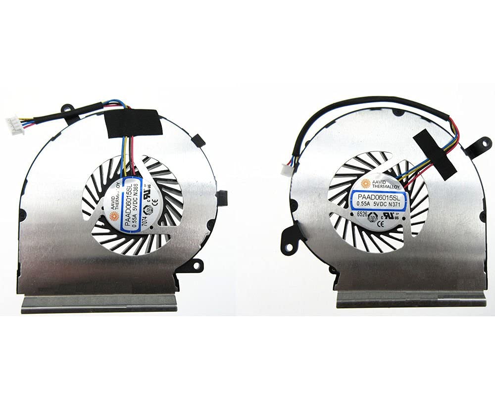 Replacement Fan for MSI GE62VR GP62VR GP62MVR 6RF 7RF CPU & Gpu Cooling Fan PAAD06015SL N366 N371 6