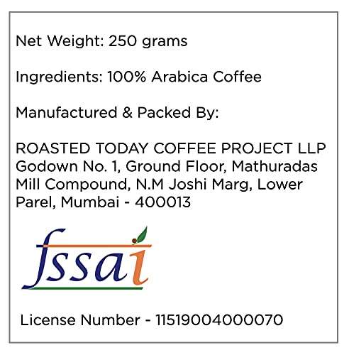 Dope Coffee Roasters Freshly Roasted Coffee, Mysore Nuggets (Whole Beans), 250 Gm (Pack of 1) 6