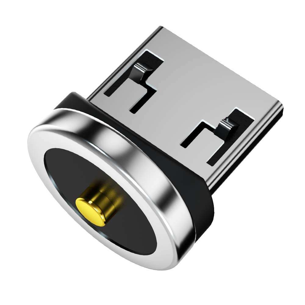 Ankndo Magnetic Phone Cable Adapter [5-Pack] Magnetic Connector Tip Heads 360° Rotating Strong Magnetic Plug for Micro USB Android Device 4