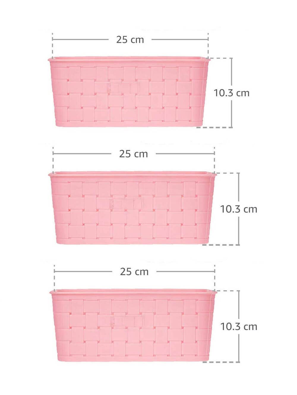 Pranee 3 Pcs Smart Shelf Basket Set 5