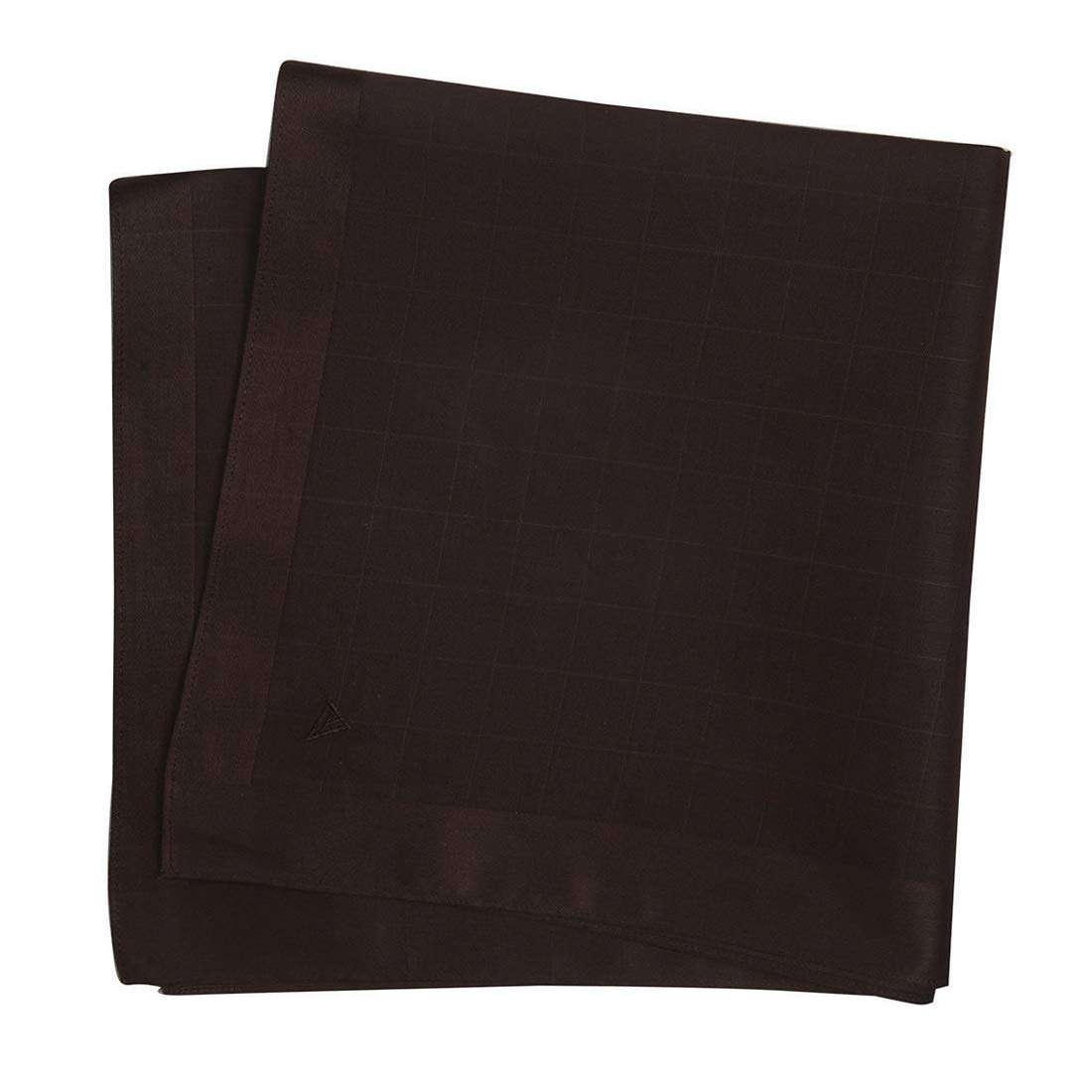 Van Heusen Men's Cotton Dark Handkerchief with Brand Logo (Pack of 6) 6
