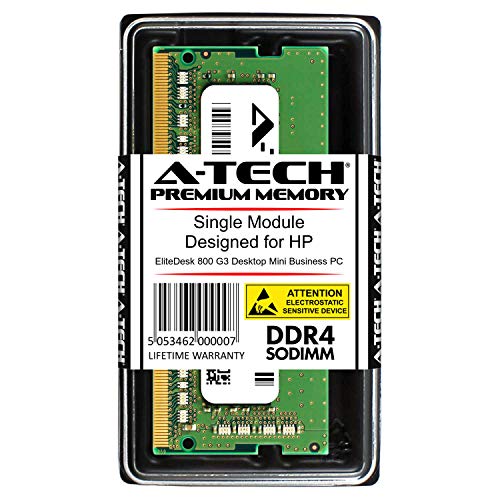 A-Tech 8GB RAM for HP EliteDesk 800 G3 Mini Business PC | DDR4 2400 SODIMM PC4-19200 1.2V 260-Pin Memory Upgrade Module 1