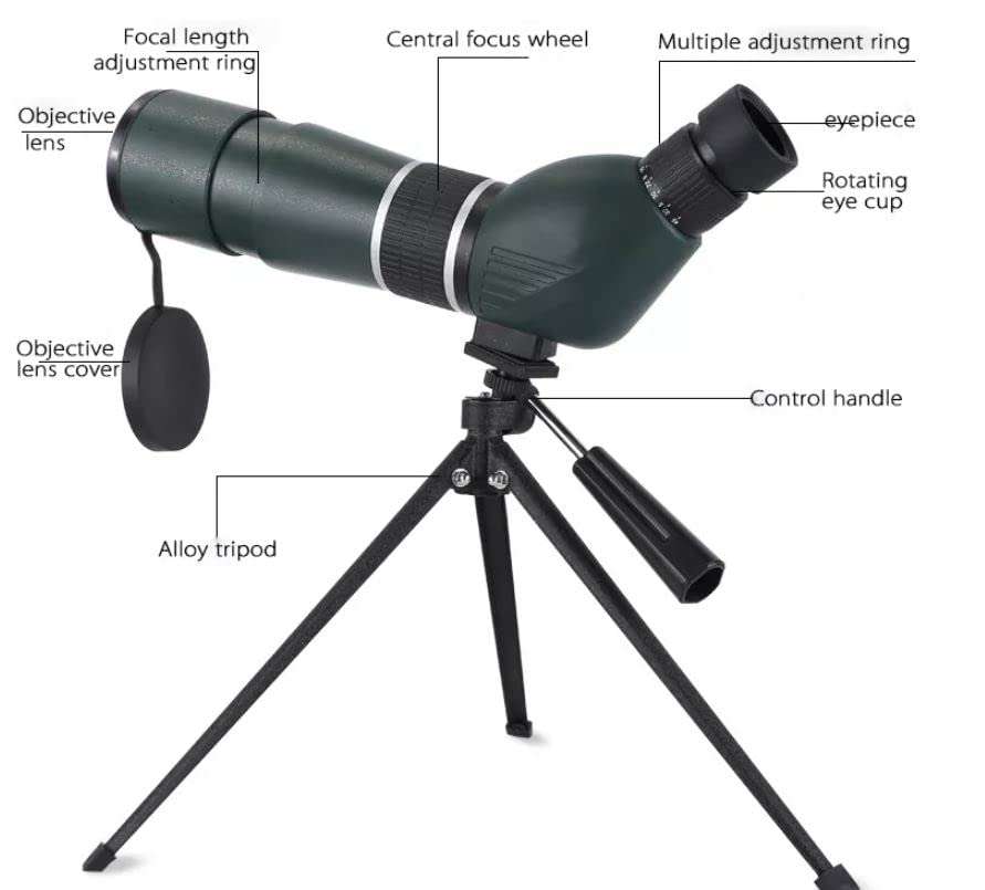 Sisliya 20-60x60 Spotting Scope,Spotting Scope Telescope with External Infrared Lights for Bird Watching,Target Shooting,Wildlife 4
