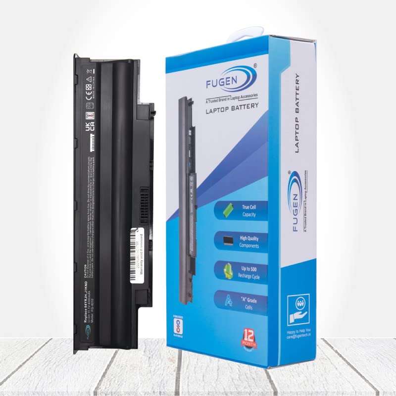Fugen 6 Cell Laptop Battery for Dell Inspiron 13R (3010-D430), (3010-D460HK), (3010-D460TW), (3010-D480), (3010-D520), (3010-D621) Black 1
