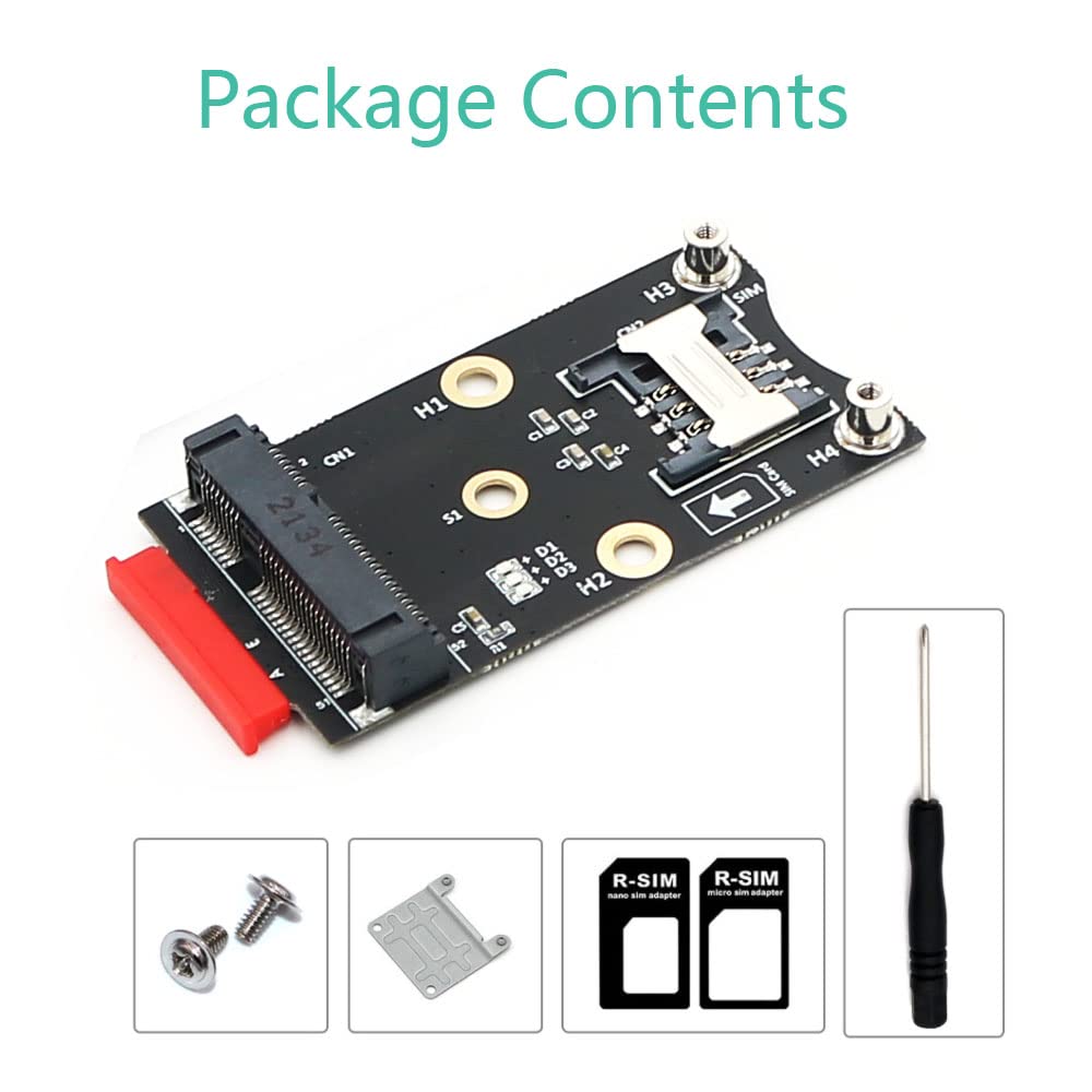 Mini PCI-E to M.2(NGFF) Key A/E Adapter with SIM Card Slot 6