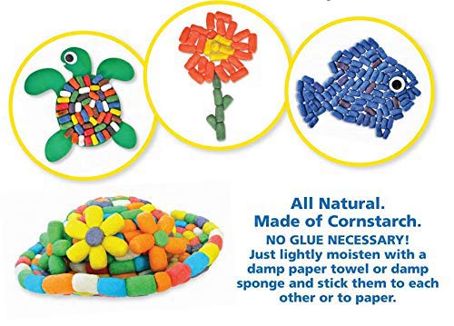 Super Puffs Pastel Colors - Large Bag, 500 Noodles - STEM Arts and Crafts for Kids - Build, Decorate, Create - Biodegradable and Non-Toxic 3