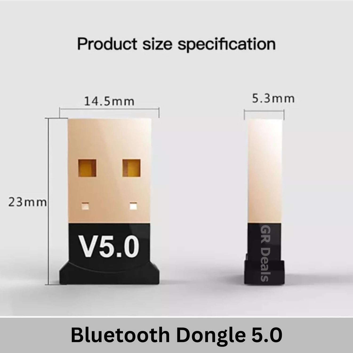 GR Deals USB Bluetooth Adapter for PC, 5.0 Bluetooth Dongle Receiver, Supports Windows 11/10/8.1/7 for Desktop, Laptop, Mouse, Keyboard, Printers, Headsets, Speakers, Gaming Controllers. (Black). 6