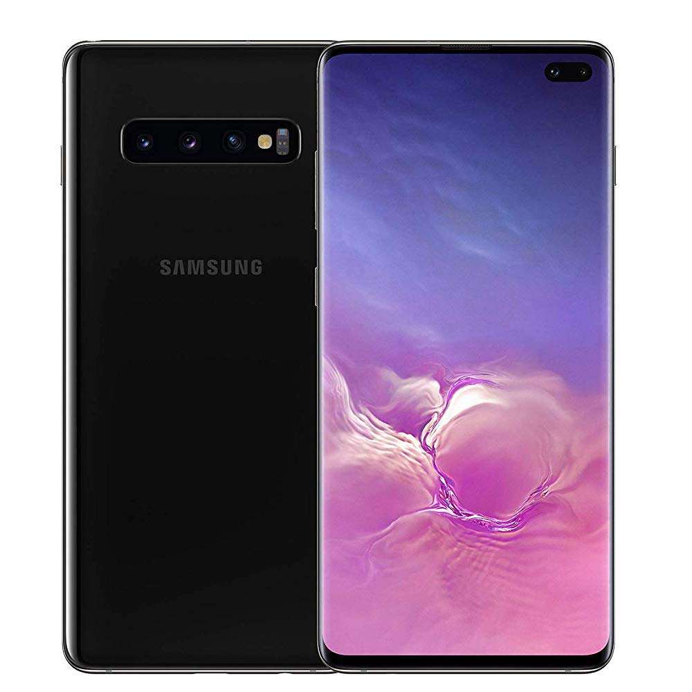 Samsung Galaxy S10+ Plus 128GB / 8GB RAM SM-G975F Hybrid/Dual-SIM (GSM Only, No CDMA) Factory Unlocked 4G/LTE Smartphone - International Version (Prism Black, 128GB) 1