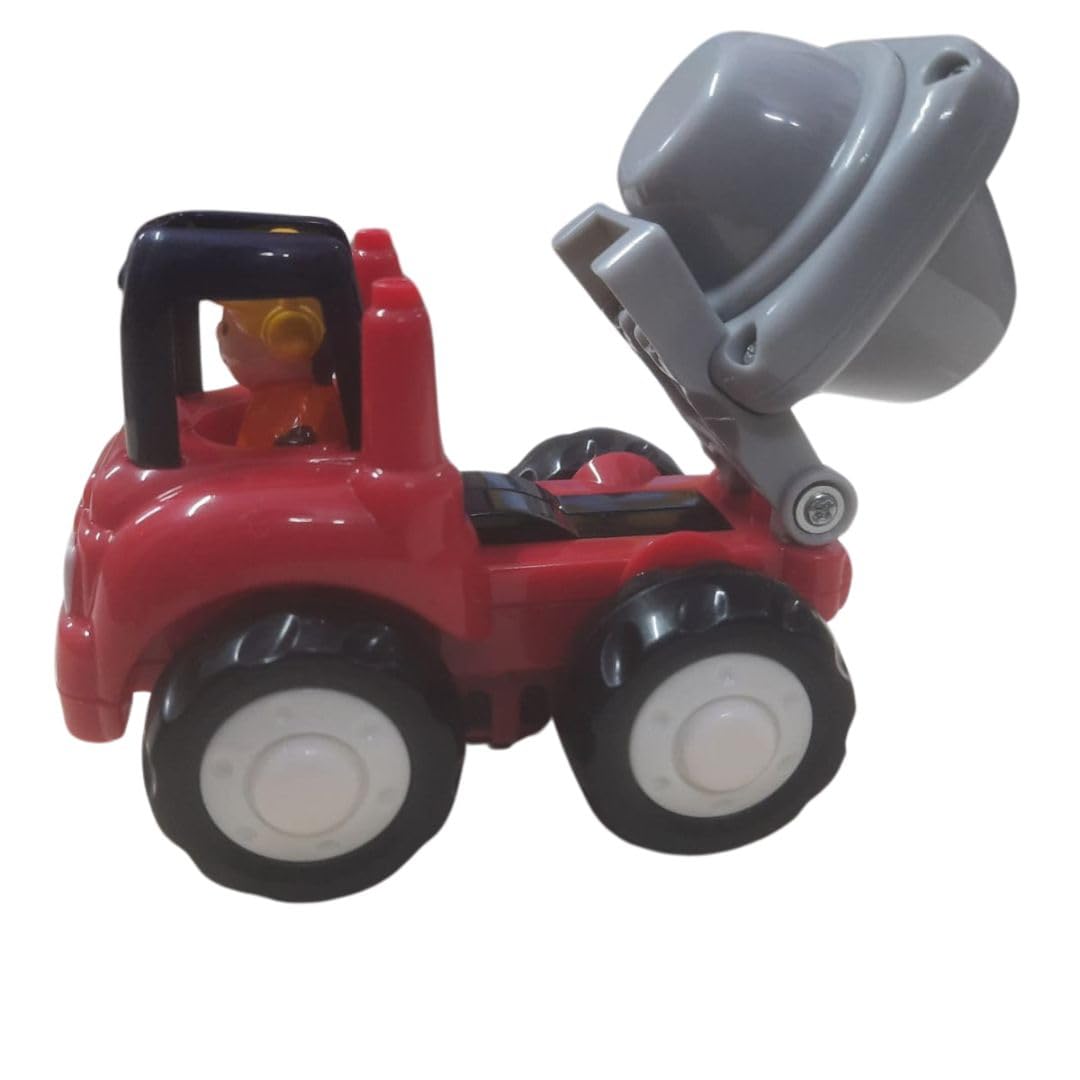 Mayatra's Pack of 2 Huile Unbreakable Friction Cement Mixer & Dumper Truck Automobile Engineering Set (Cement Mixer & Dumper Truck Machine) 4
