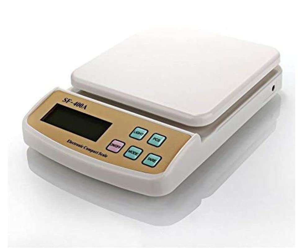 DP Enterprise 10kg Vegetable Kitchen Weighing Scale SF 400A with Adapter (Off-White) 6