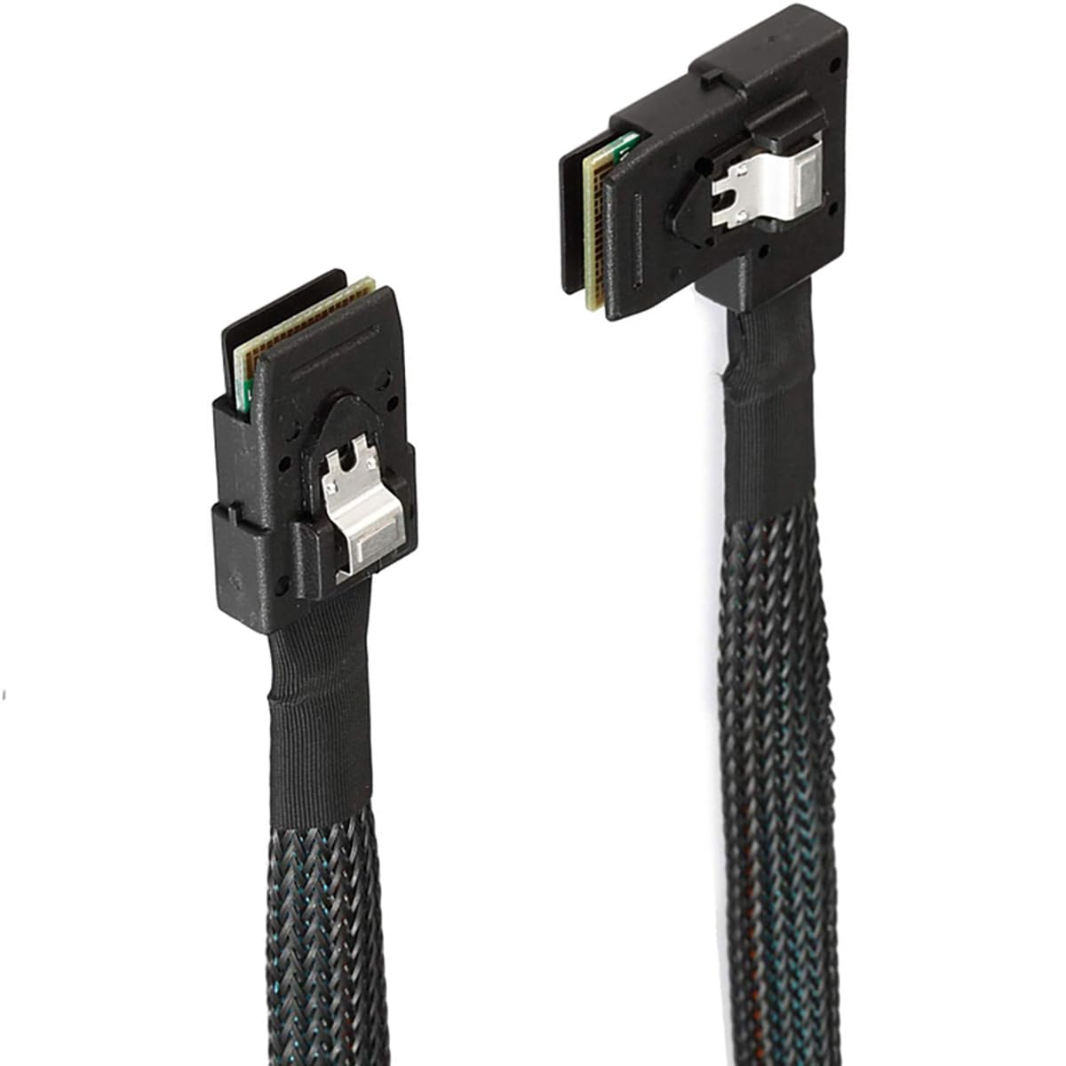 AoQhir Mini SAS 8087 Straight to SAS SFF-8087 Left-Angle Cable – 12G High-Speed Internal Server Interconnect (1M) 3