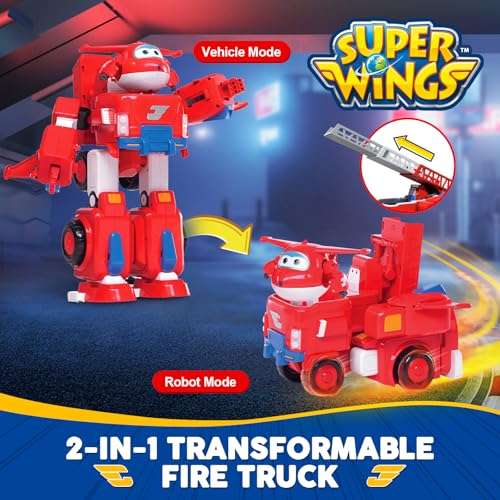 Super Wings 7" Donnie's Dozer Playset with 2" Transform-a-Bot Donnie Mini Figure, Transforming Airplane Toy Vehicle, Plane to Robot, Birthday Gift For Preschool Kids 3 4 5 year old Boys And Girls 5