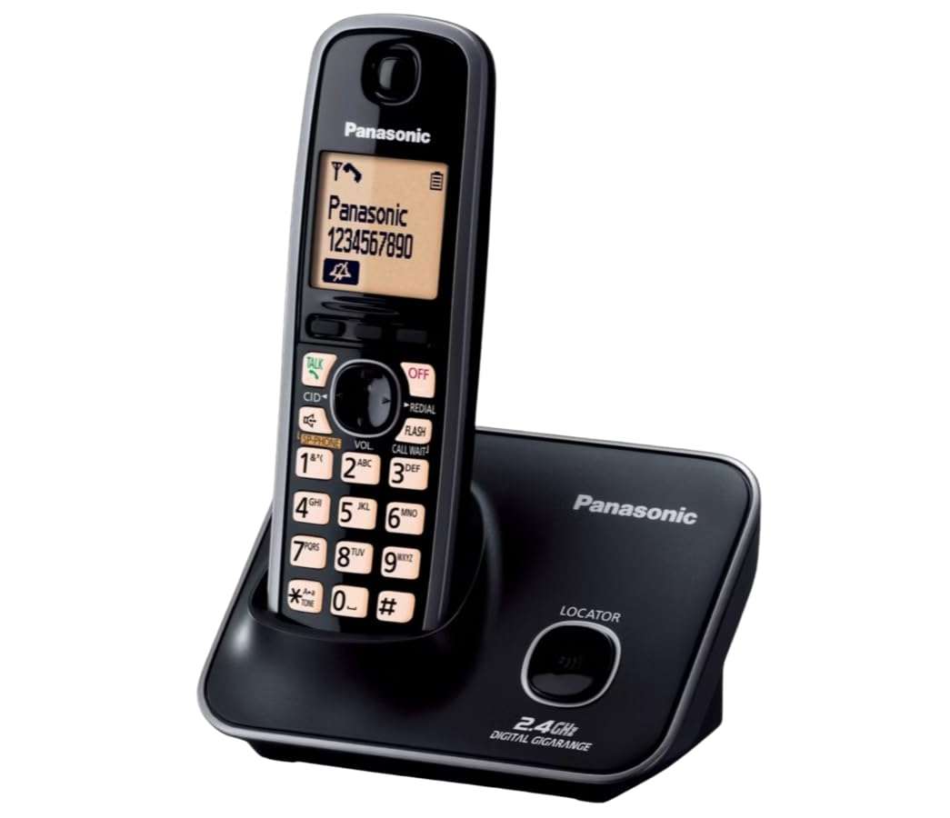 Panasonic Single Line Digital Cordless Telephone, Black 3
