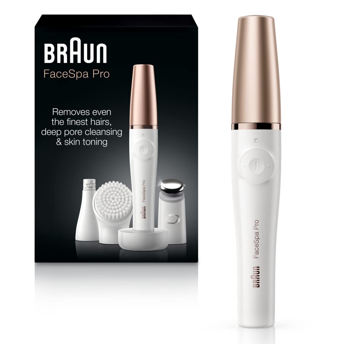 Braun Face Epilator Facespa Pro 911, Facial Hair Removal for Women, Hair Removal Device, 3-in-1 Epilating, Cleansing Brush and Skin Toning with 3 Extras 1
