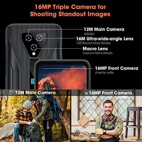 Blackview 5G Rugged Unlocked Smartphones, BL5000, 8GB+128GB Rugged Android Phone, 30W Fast Charging Phone, 6.36" HD NFC Phones Unlocked, 16MP+12MP Cameras, IP68/IP69K tmobile Unlocked Cell Phones 5