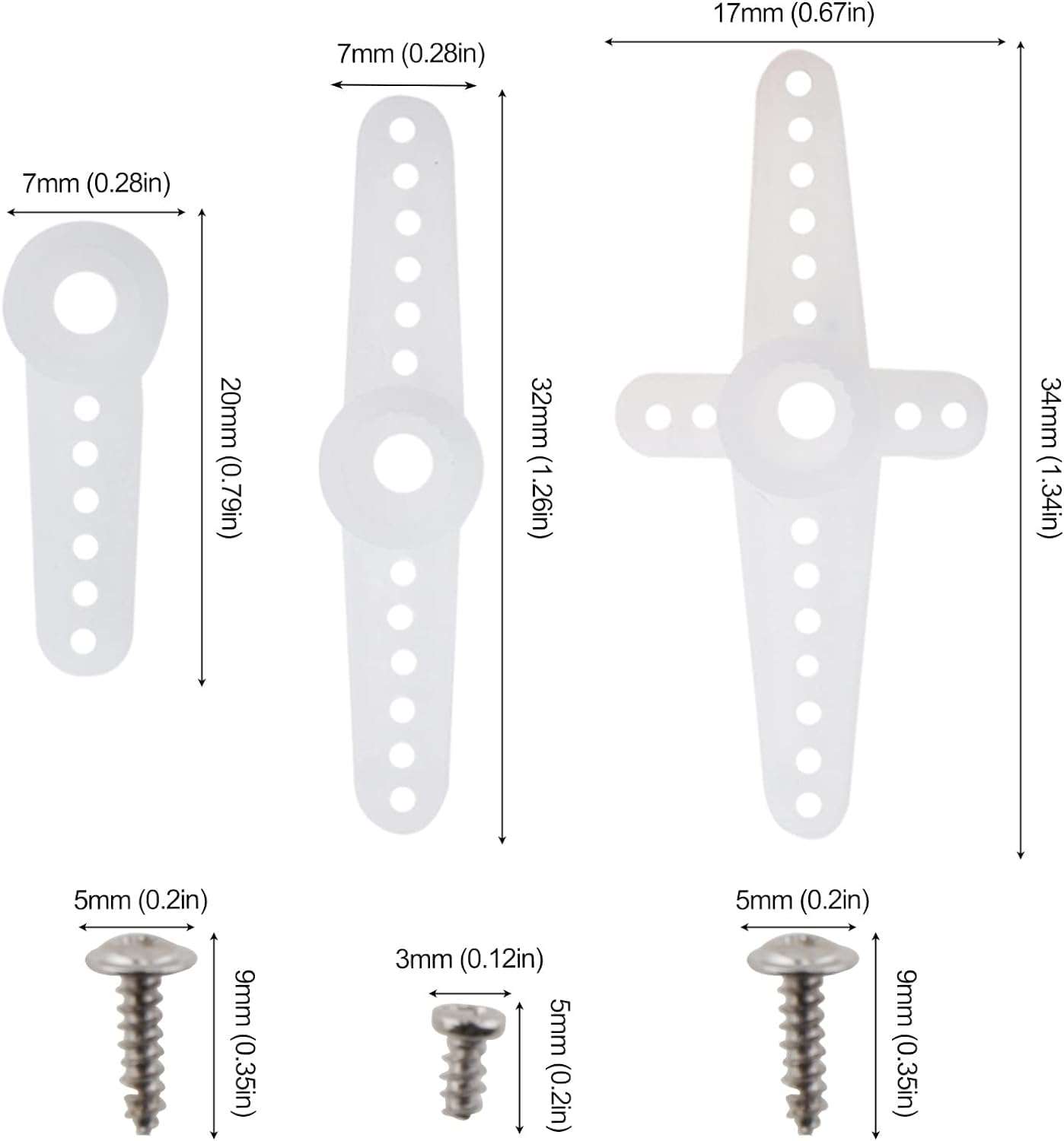 REES52 2 Pack SG90 Micro Servo Motor 9G Mini Servo Kit for RC Robot Arm/Hand/Control with Cable (Control Angle 360 Degree) 4