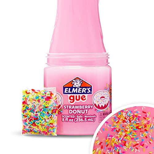 Elmer’s Gue Premade Slime Strawberry Donut Fluffy Slime Scented Includes Rainbow Sprinkle Add-Ins 2 Count 2
