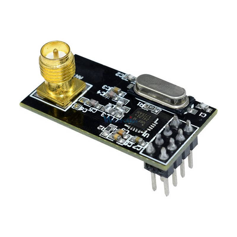 2.4G NRF24L01+PA+LNA SMA Antenna Wireless Transceiver 1100-Meter Distance Microcontroller Module for Arduino 5