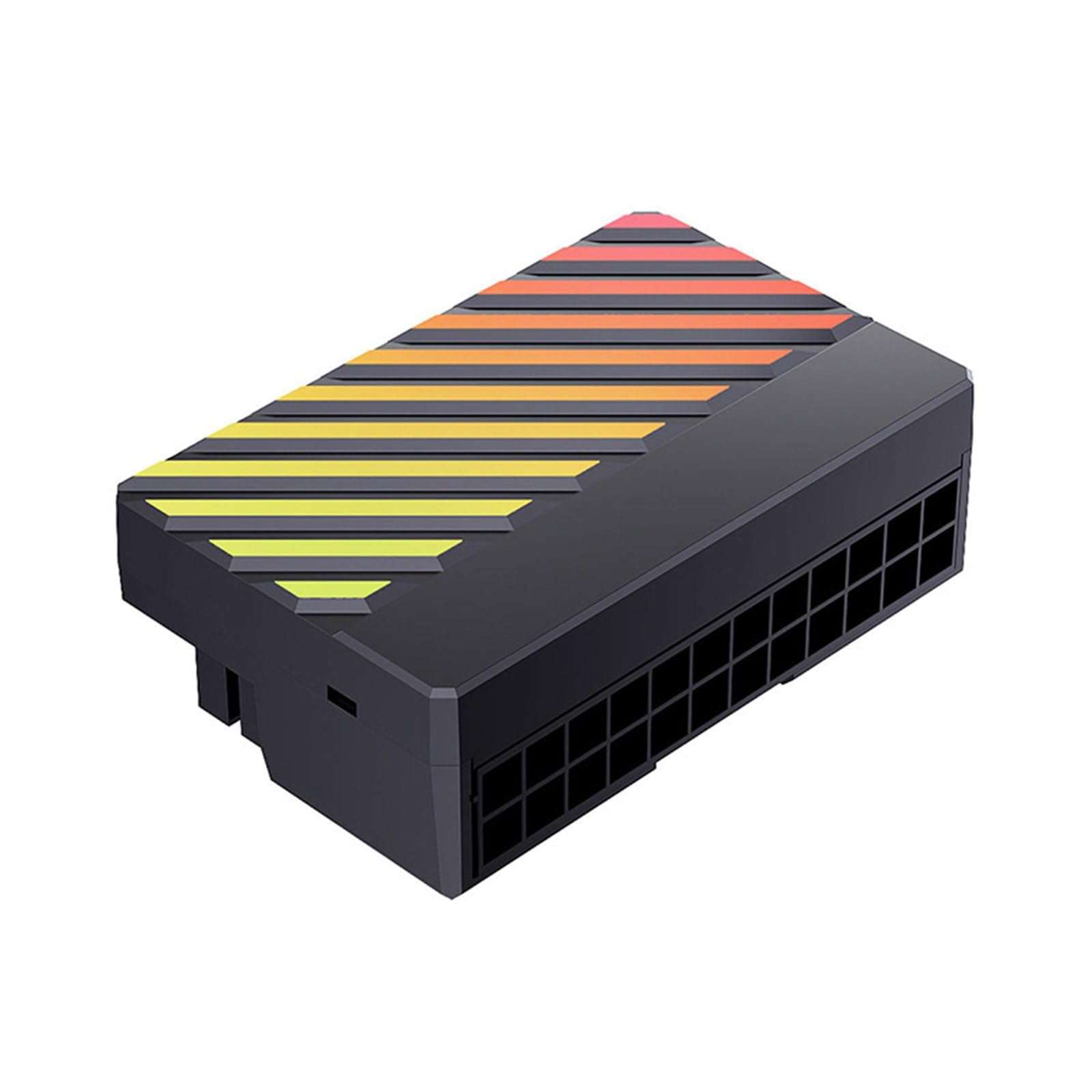 jiingekk PC Mainboard Power Adapter 24Pin Female To Male 90Degree Connectors For Desktops Vertical To Horizontal Adapter 4