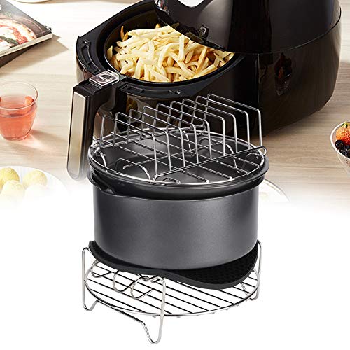 Easy to Clean Fryer Accessories Set, Air Fryer Accessories Parts, Non-Toxic Pizza Pancakes for Home Kitchen 4