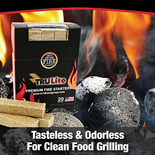 TRULite Grill Starter (20 Piece Box Ideal for Quickly and Safely Starting All Types of Grills, Outdoor Fires, Indoor Fireplaces, Campfires, and More! 4