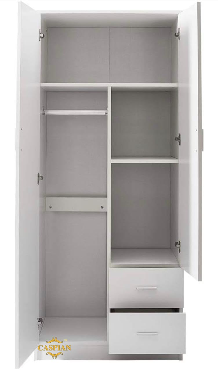 CASPIAN Furniture 2 Door Wardrobe for Living Room || Bedroom || Size in inches (72x30x19) 4