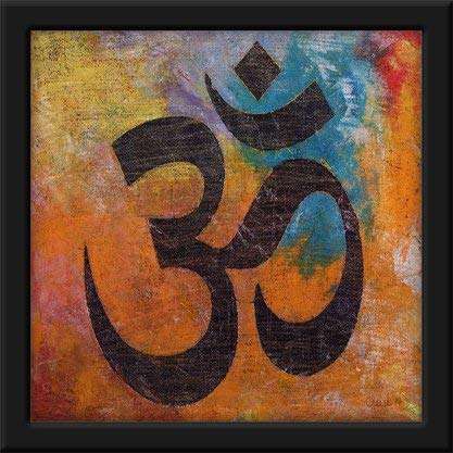 999Store doorhanging Fiber Framed OM colourfull Art Printed Framed Door Sticker (5 x 5 inches) 3