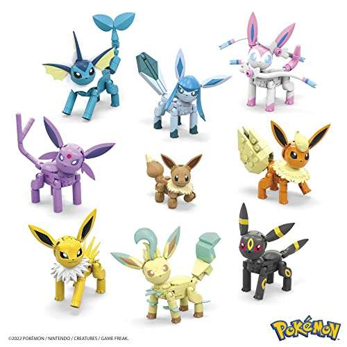 MEGA Pokémon Building Toys Set Every Eevee Evolution with 470 Pieces, 9 Poseable Characters, for Kids 2