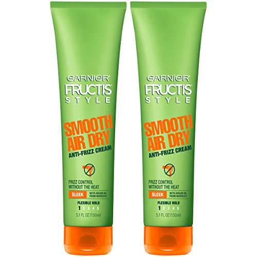 Garnier Fructis Style Smooth Air Dry Anti-Frizz Cream, Sleek, 5.1 Fl Oz, Pack of 2 (Packaging May Vary) 1