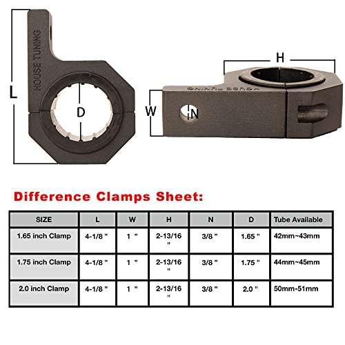 House Tuning Roll Bar Mount Clamp,2.0 inche Tube Clamp for Light Bar (2pcs-2.0" Clamp) 2