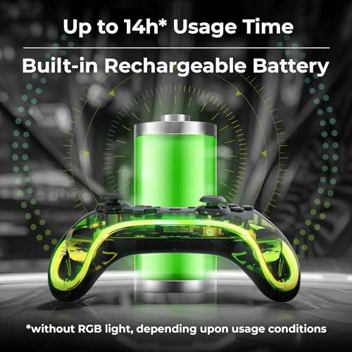 ZEBRONICS MAX LINK + Wireless Gamepad, Dual motors Haptic feedback, Built-in rechargeable battery, RGB light, Plug & play, Supports (Windows | Android | PS3 | PS4 | XBOX 360) 5