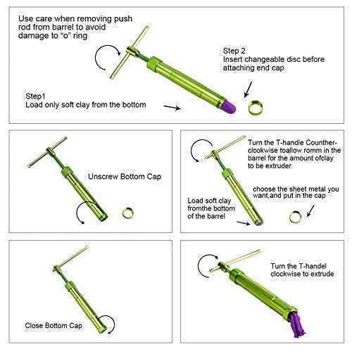 Baking Set 22Pcs Stainless Steel Metal Clay Extruder with 20 Tips Fondant Sugara Paste Extruder Ceramics Pottery Polymer Modeling Decorating Cake Decor Tools Set 5